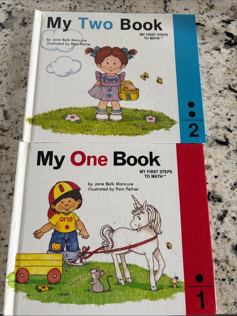 My One Book & My Two Book - Kids Learning Math Books (Red, Blue)
